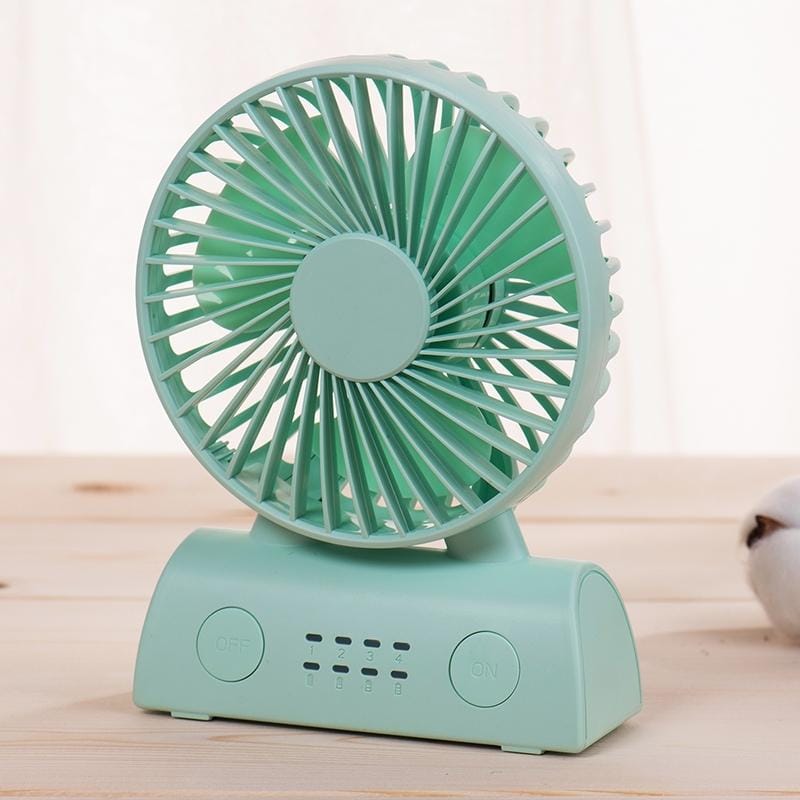 OCUBE D402 4W USB Charging Portable Mobile Fan,  with 4 Speed Control (Green)