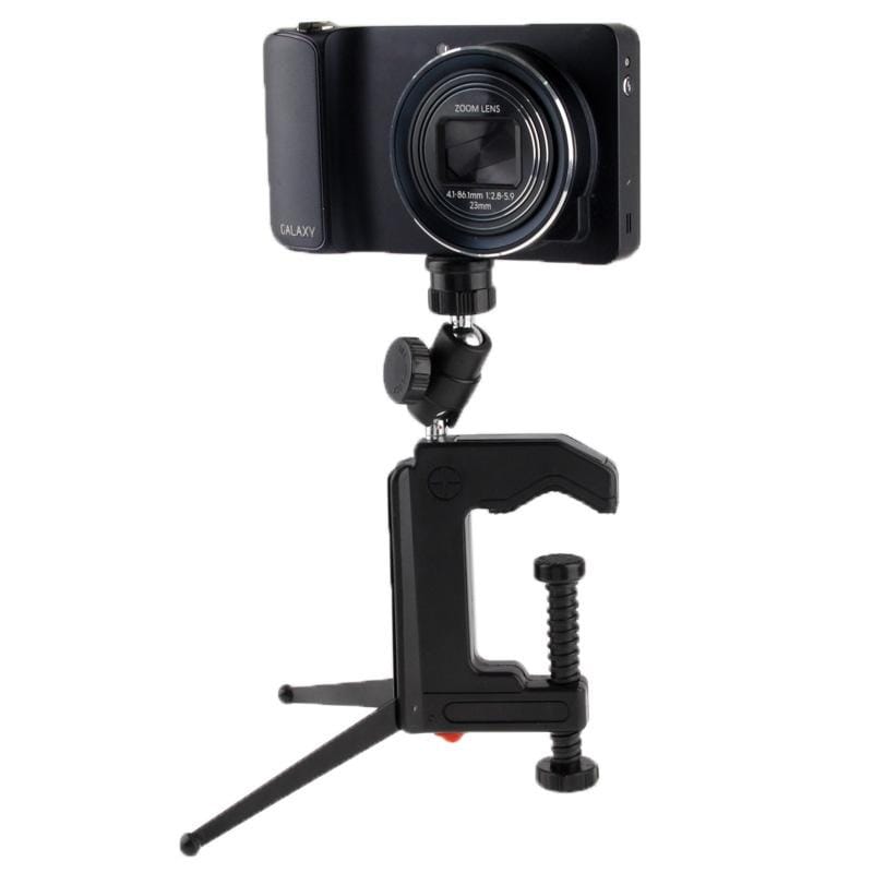 Portable Multi-Function Folding Clamp Tripod for Mini Card Digital Camera (Black)