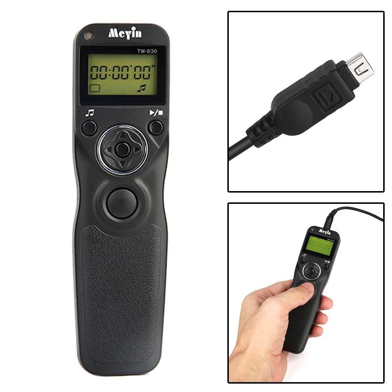 Timer Remote Control for Olympus E-620 / E-600 / E-550 / E-520 / E-450 / E-420 / E-410 / E-400 / E-100 / E-30 / E-PM1 / E-M5, Pentax E-PL1 / E-PL2 / E-PL3 / E-P3 / EP-2 / EP-1 (Black)