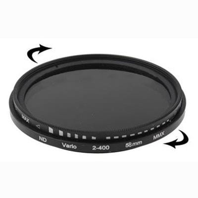 58mm ND Fader Neutral Density Adjustable Variable Filter ND 2 to ND 400 Filter (Black)
