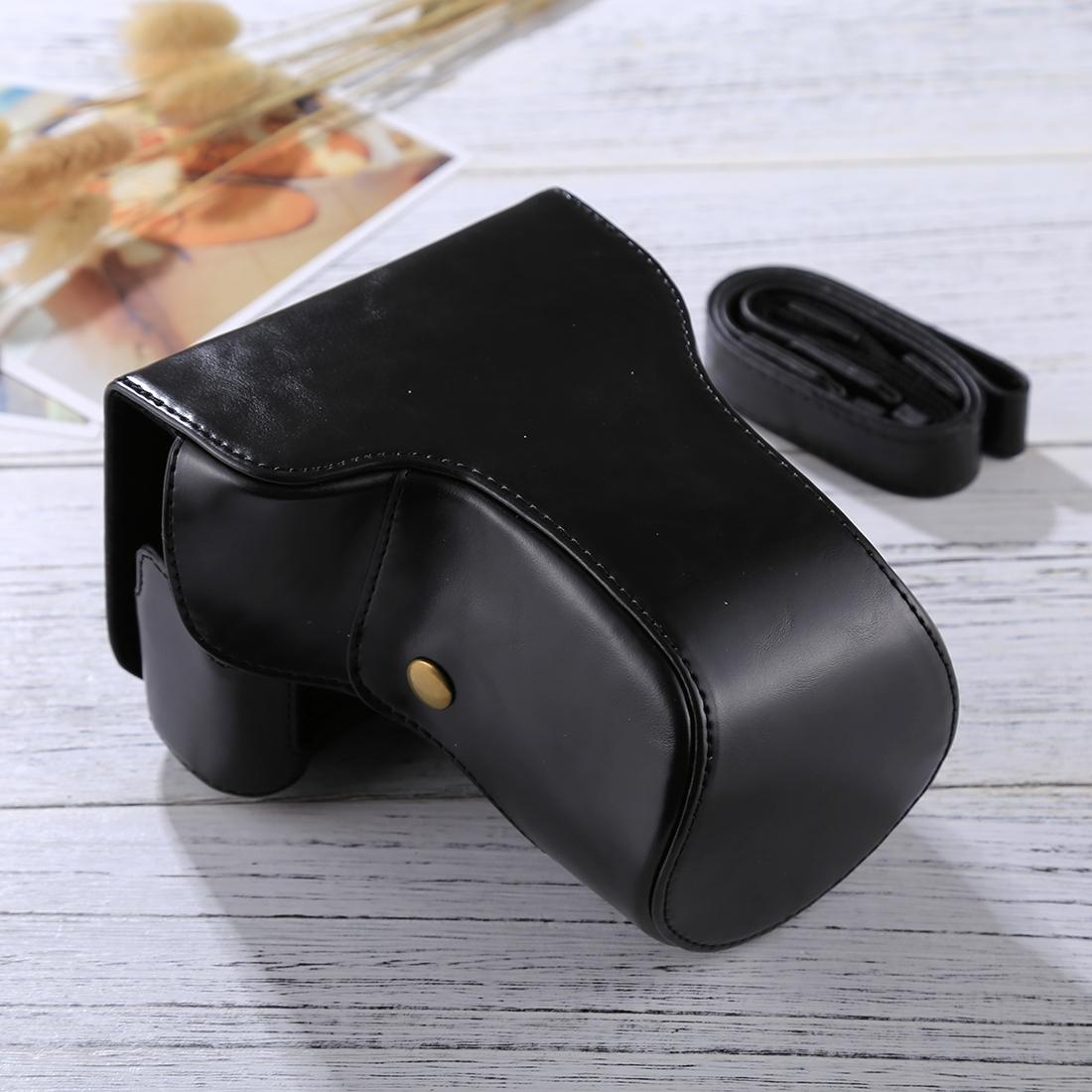 Full Body Camera PU Leather Case Bag with Strap for FUJIFILM X-E3 (Coffee)