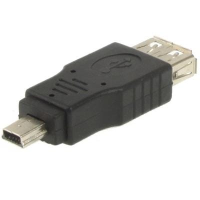 USB 2.0 Female to Mini USB 5Pin Male Adapter (Black)