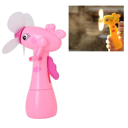 Deer Shape Hand-driven Mist Spray Fan (Pink)