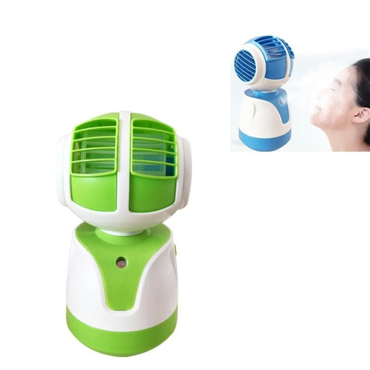 USB Leafless Fan Mini Office Desk Cooling Fan (Green)