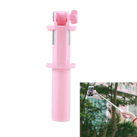 REMAX P7 Bluetooth Wireless Handheld Selfie Stick for Smartphones, Clip Extension Length: 5.5cm - 9.0cm (Pink)