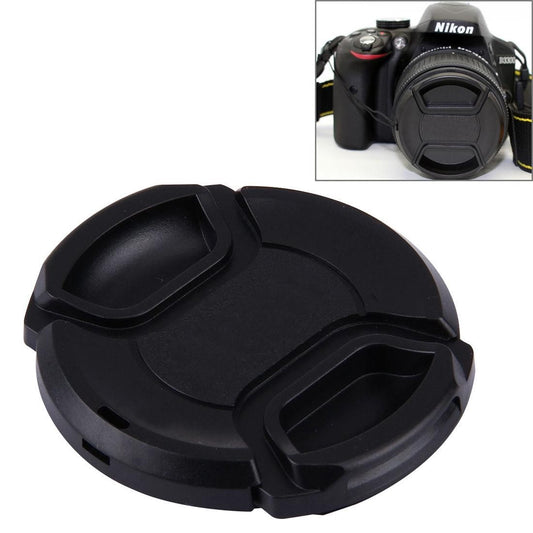 52mm Center Pinch Camera Lens Cap for Nikon (Black)