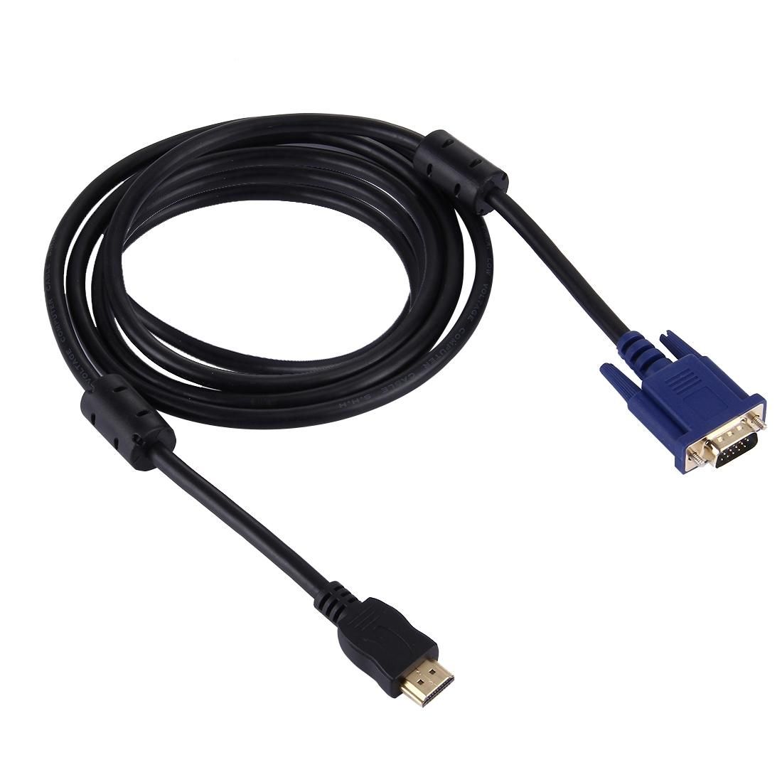 HDMI Male to VGA Male 15PIN Video Cable (Black)