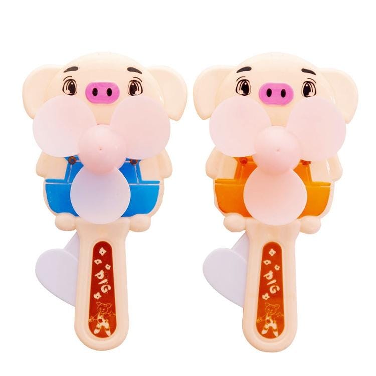 A713 Portable Handheld Mini Cartoon Pig Toy Fan
