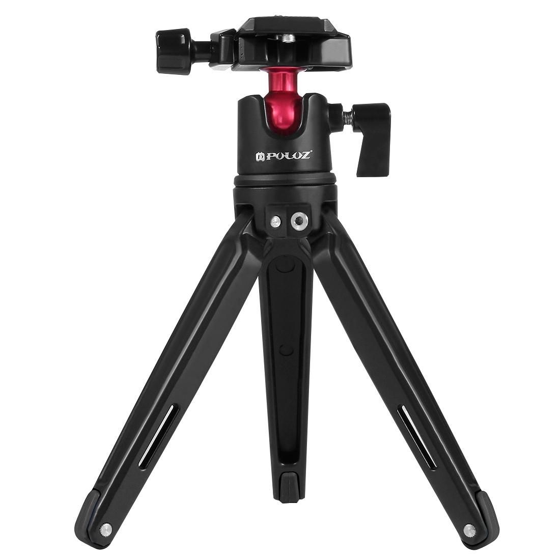 PULUZ Pocket Mini Metal Desktop Tripod Mount with 360 Degree Ball Head for DSLR & Digital Cameras, Adjustable Height: 11-21cm (Style2)