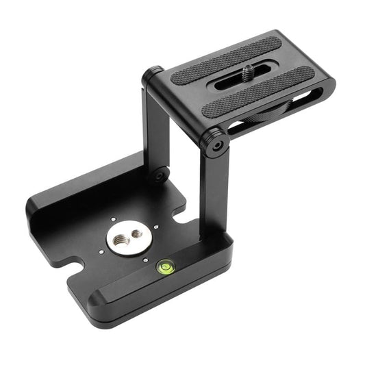 CNC Aluminum Folding Quick Release Plate Stand Holder Tripod Z Flex Tilt & Ball Head (Black)