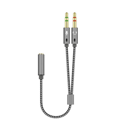 2 in 1 3.5MM Jack 1 Female to 2 Male Adapter Cable Stereo