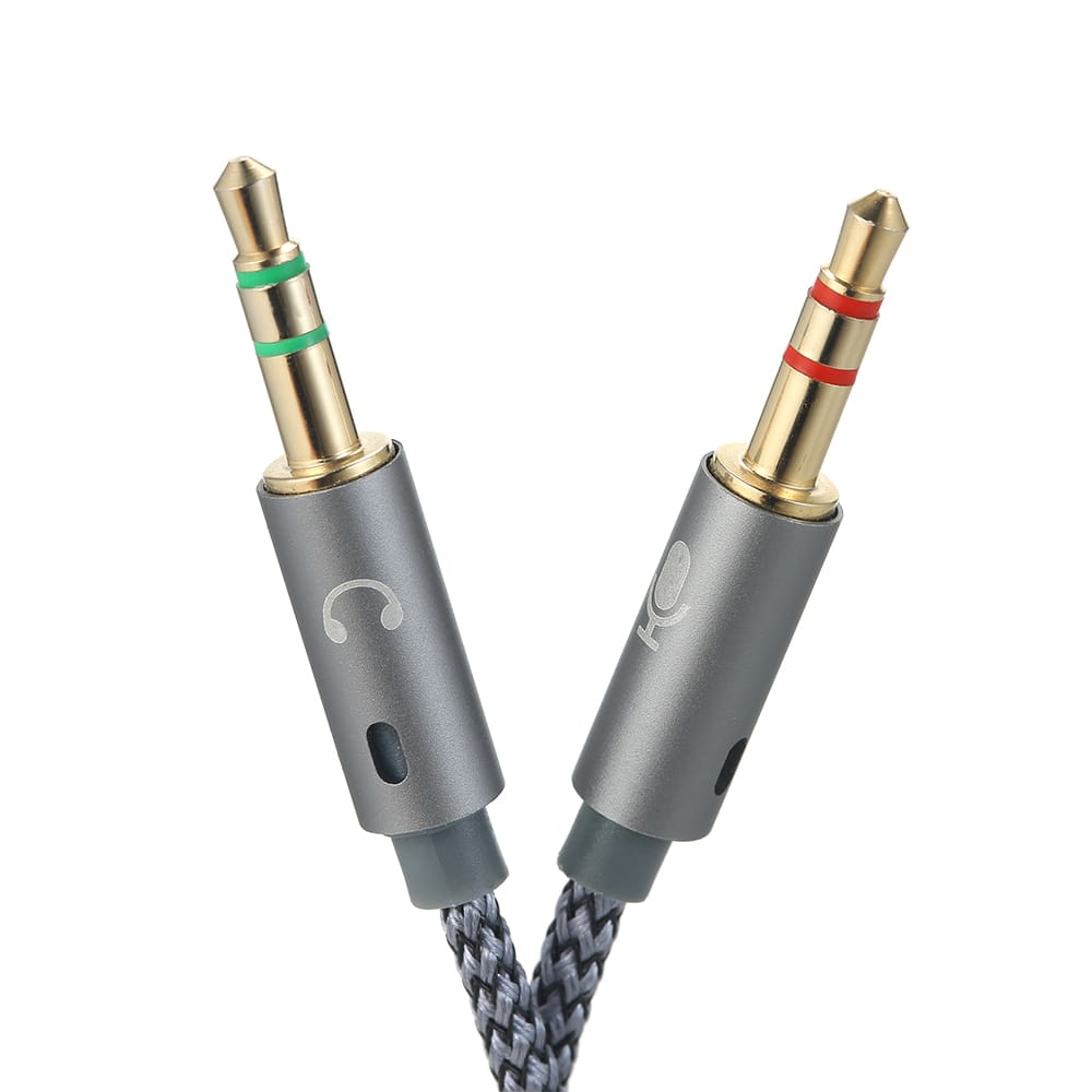 2 in 1 3.5MM Jack 1 Female to 2 Male Adapter Cable Stereo