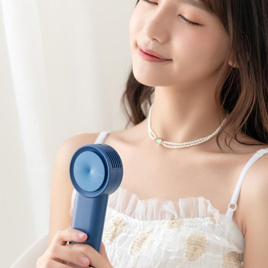 Creative Leafless Mini Fan USB Charging Handheld Portable Fan, Size:229 � 73 � 59 mm (Blue)