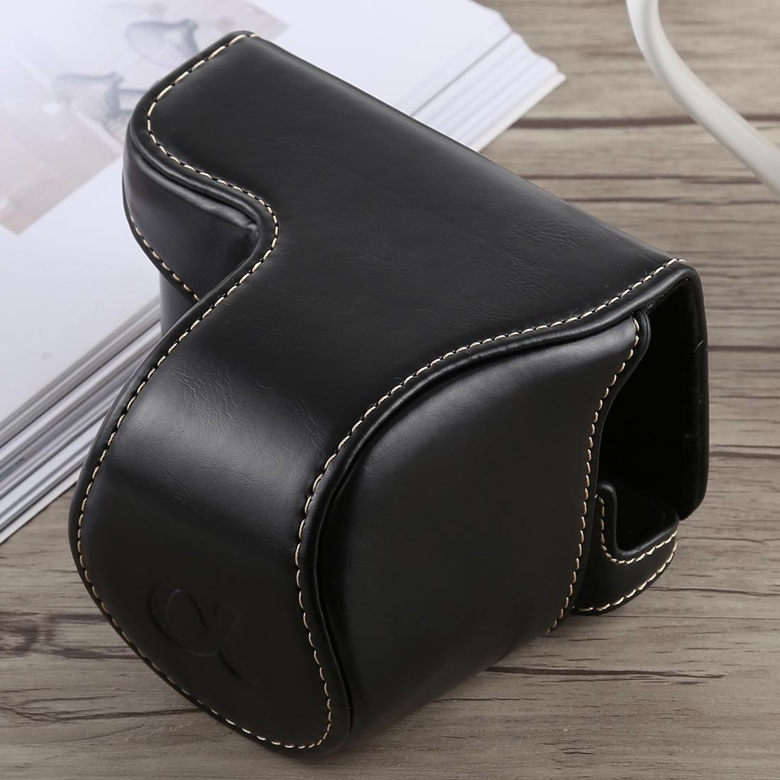 Full Body Camera PU Leather Case Bag with Strap for Sony A5100 (Brown)