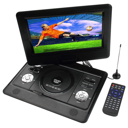 10 inch TFT LCD Screen Digital Multimedia Portable DVD with Card Reader & USB Port, Support TV  & Game Function, 180 Degree Rotation, Support SD / MS / MMC Card (Black)