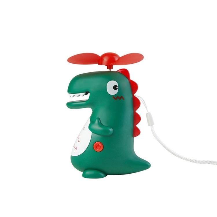 Cute Girl Heart Creative Dinosaur Children Student Portable Handheld Mini USB Small Fan (Green)