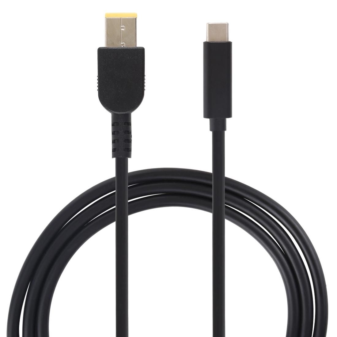 USB-C / Type-C to Big Square Male Laptop Power Charging Cable for Lenovo, Cable Length: about 1.5m (White)