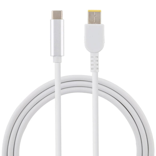 USB-C / Type-C to Big Square Male Laptop Power Charging Cable for Lenovo, Cable Length: about 1.5m (White)