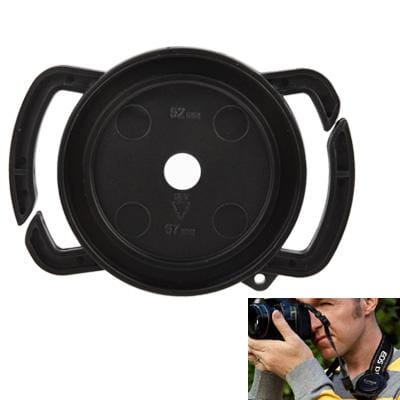 52-67mm / 58mm Center Pinch Camera Lens Cap (Black)