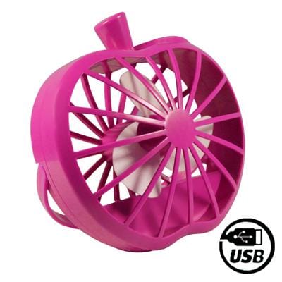 Apple Style Mini USB Fan with Switch, Size: 185 x 185 x 85mm (Pink)