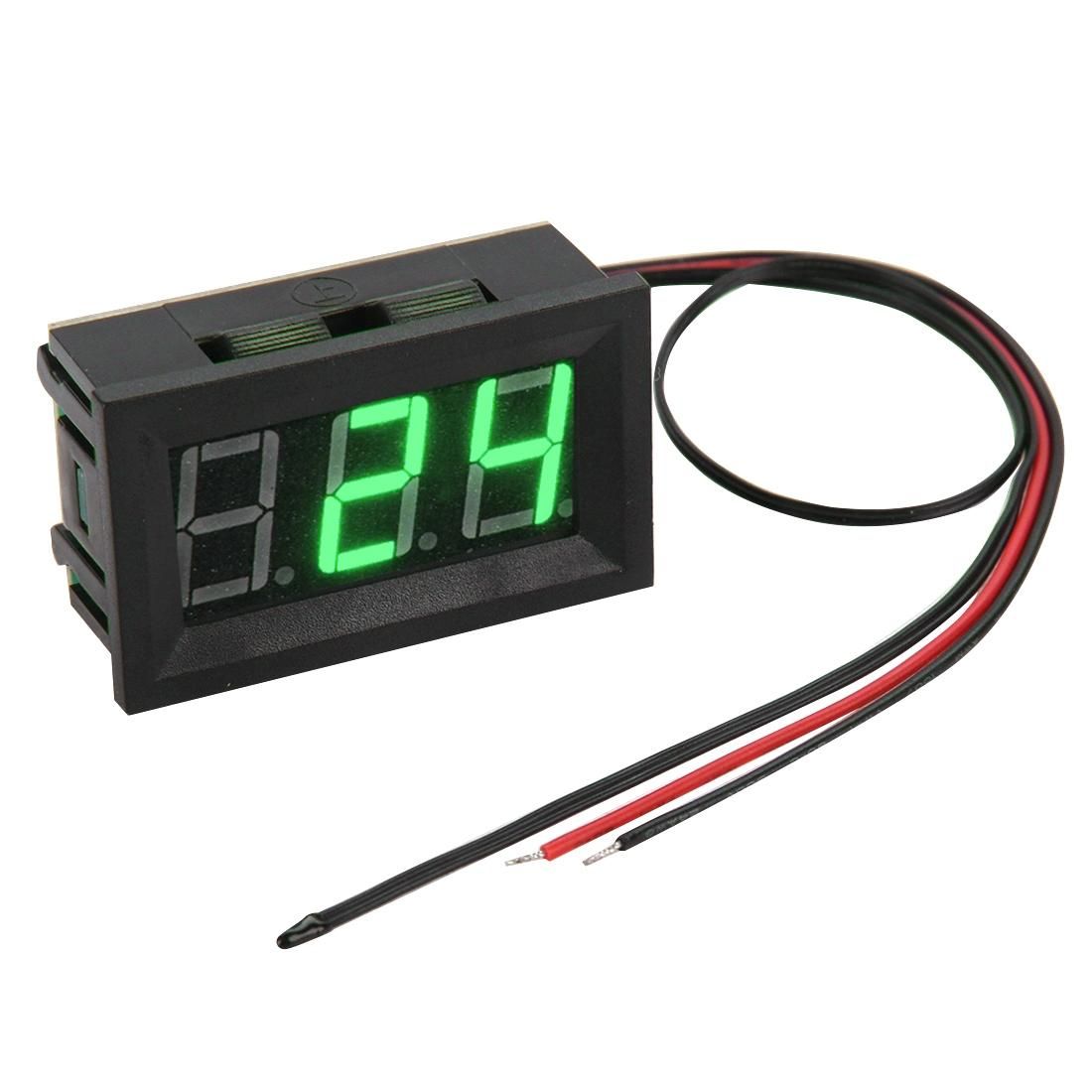 T27 -30-70 Degree Celsius Red Display LED Digital DC Power Supply Thermometer (Style2)
