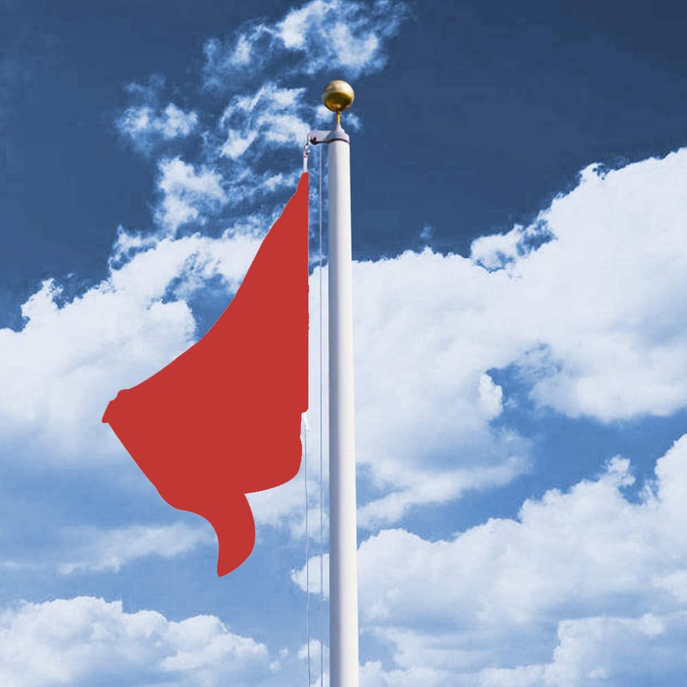 DIY Manual Flagpole Fitting Portable Simple Hardware Flag