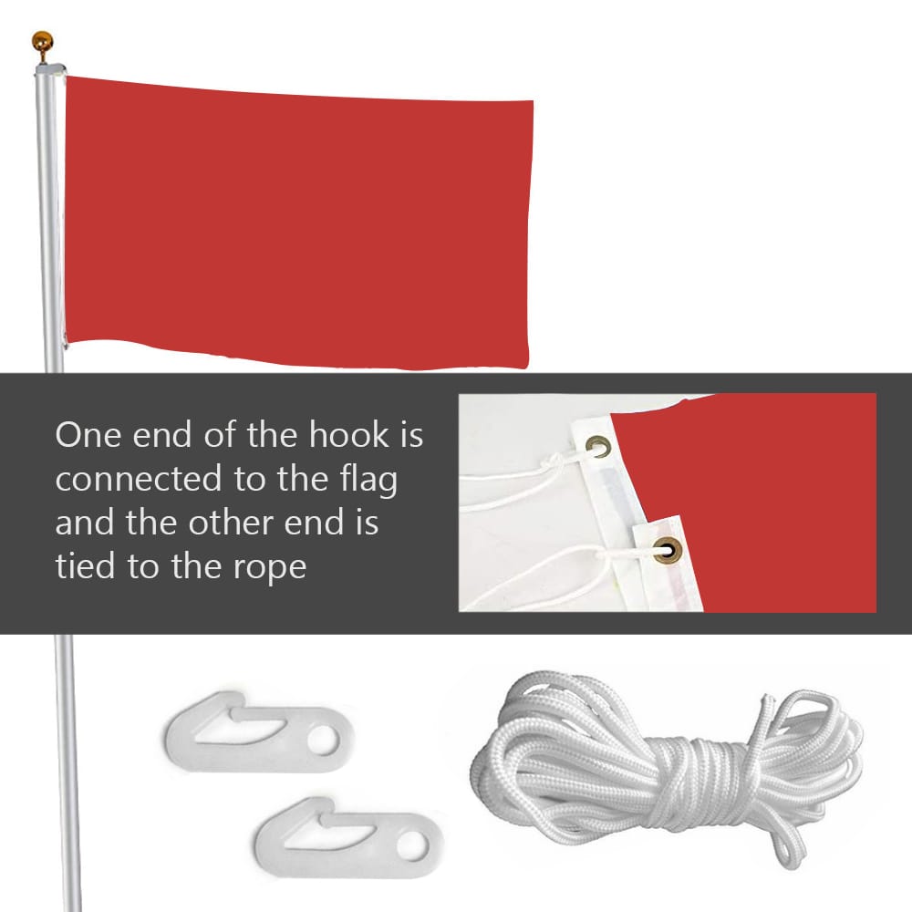 DIY Manual Flagpole Fitting Portable Simple Hardware Flag