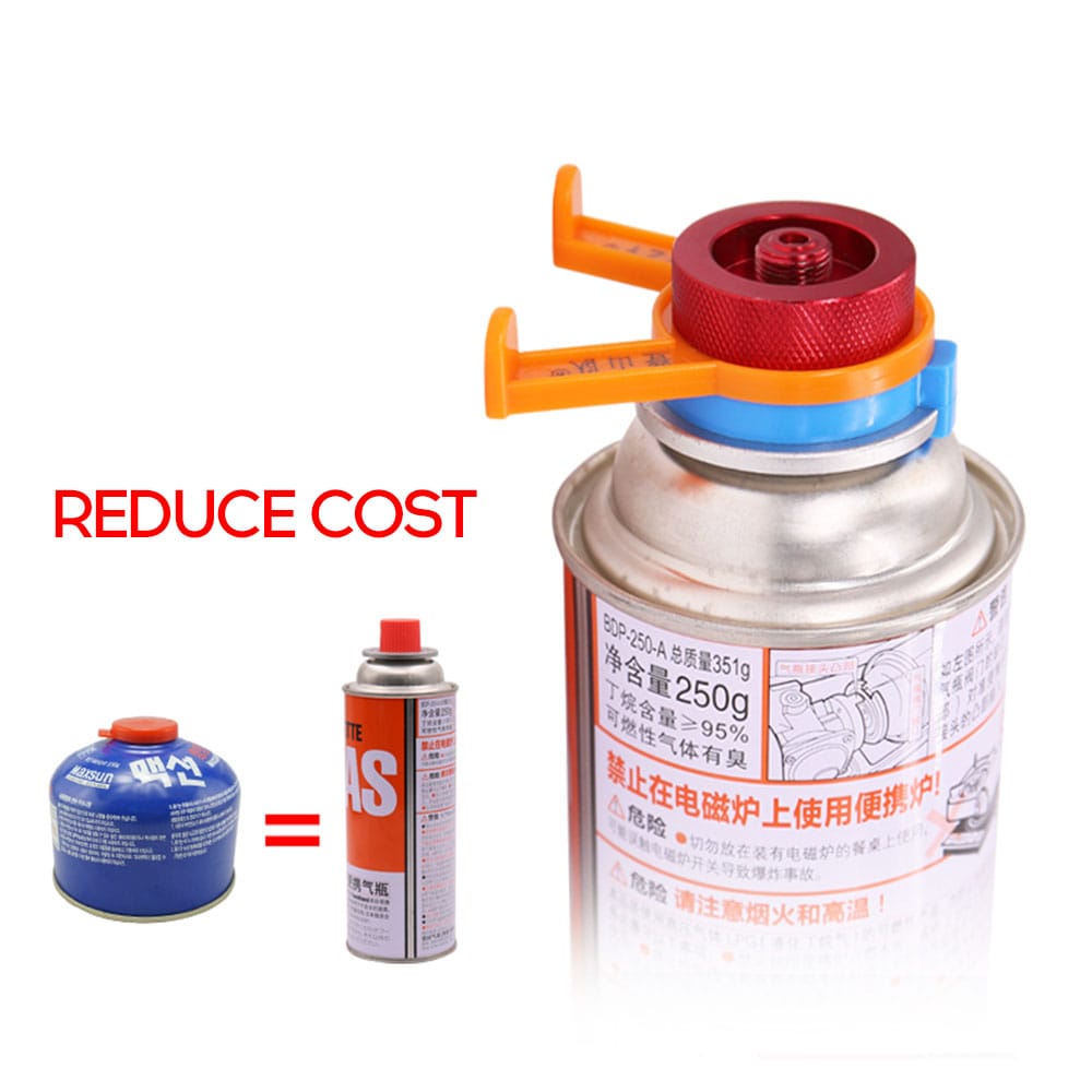 Gas Tank Converter with Support Auto-off Long Gas Cylinder - 1pc