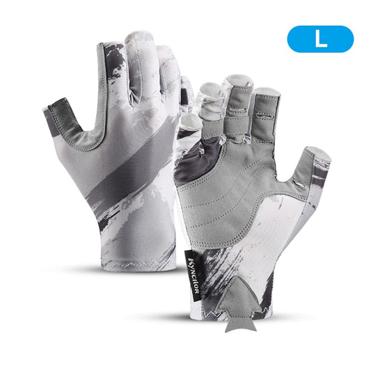 Kyncilor Outdoor Fishing Gloves Men Women Breathable - L