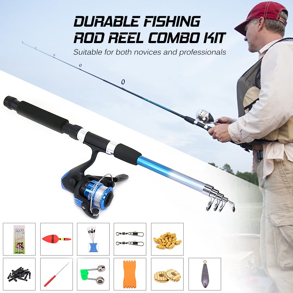 Fishing Reel Rod Combo Set Fishing Pole Spinning Reel Set