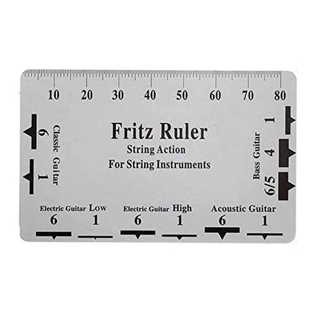 Plastic Fritz Ruler Guitar String Action Gauge Measuring Tool for Bass Instrument Accessories