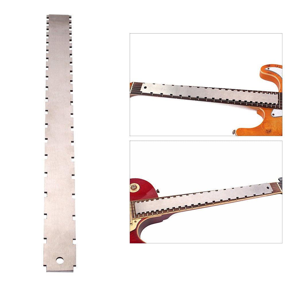 Guitar Neck Ruler Stainless Steel 42cm Luthiers Tool for Electric Guitars Measuring