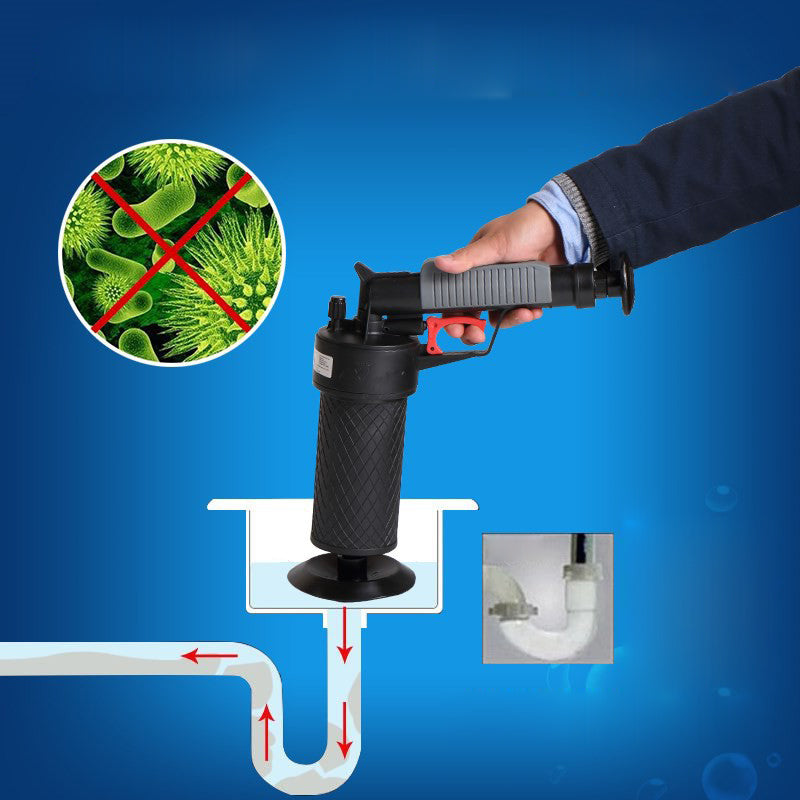 High Pressure Kitchen Toilet Drain Pipes Sinks Air Power Blaster Cleaner Plunger