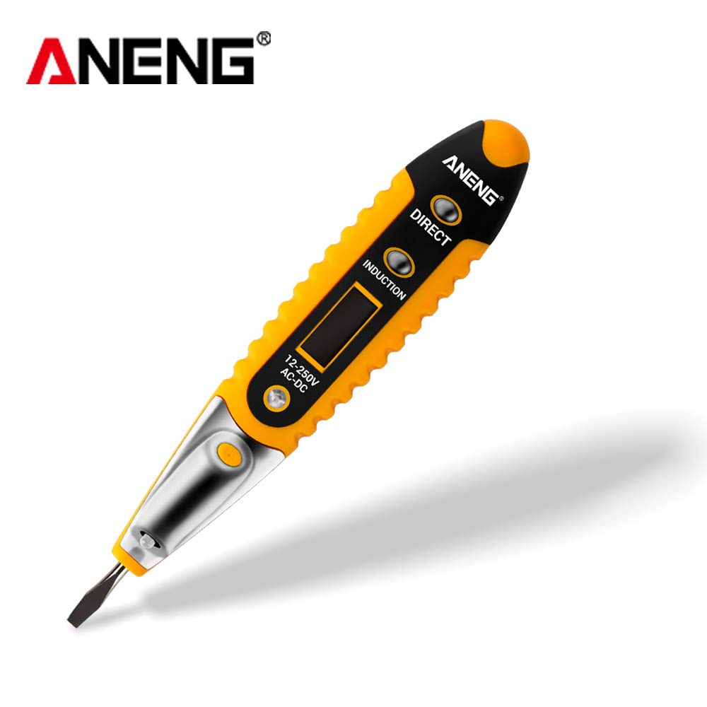 Aneng VD700 Digital Display Multi-functional Safety Induction Electro-technical Pen with LED Lighting - Yellow