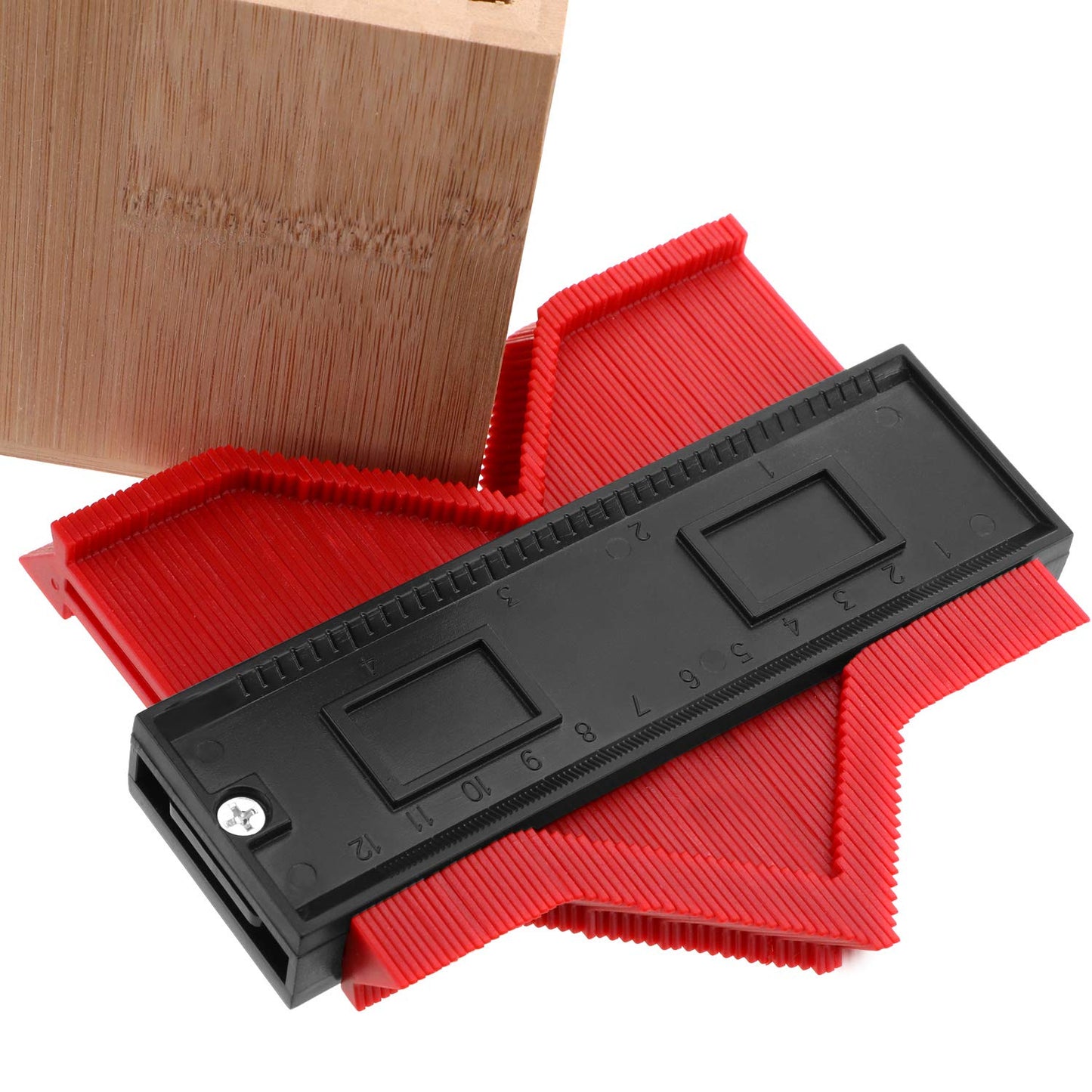 Universal Energy Irregular Radio Scale Profile Gauge Measuring Tool - Red/6-inch