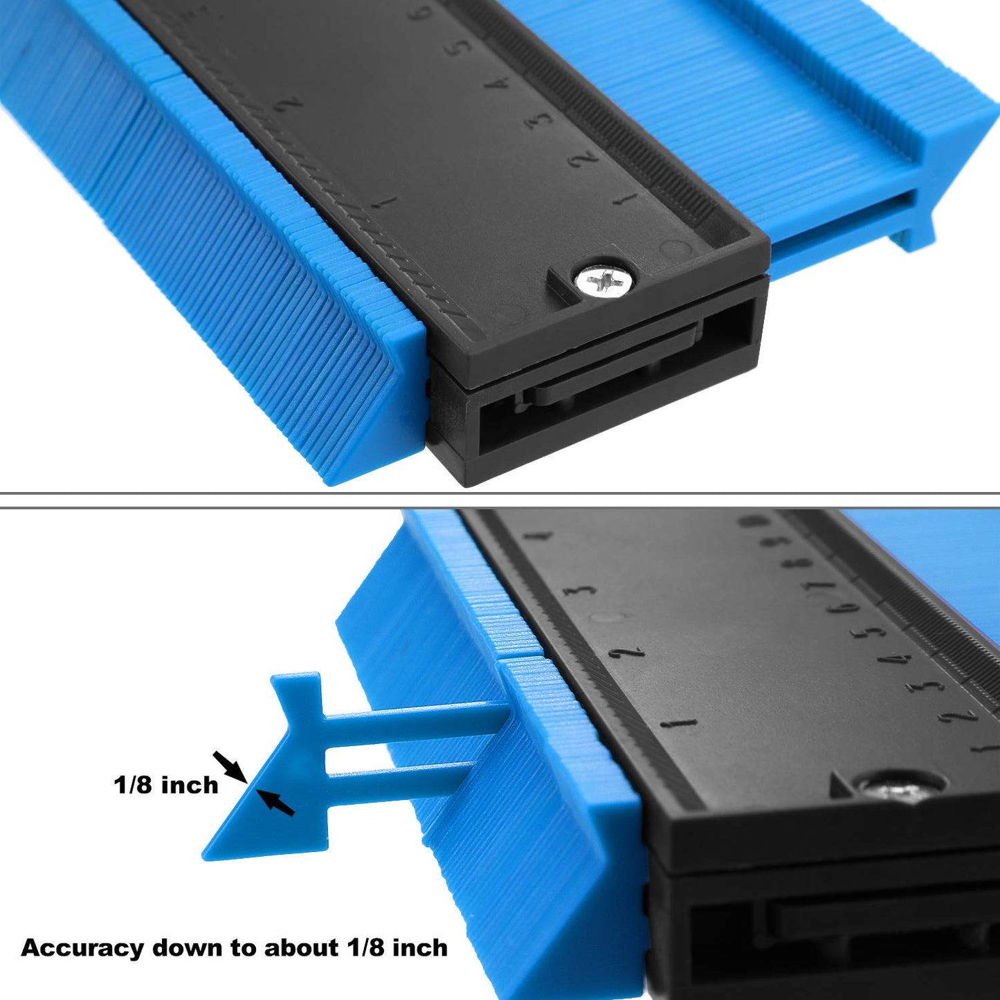 Universal Energy Irregular Radio Scale Profile Gauge Measuring Tool - Blue/5-inch