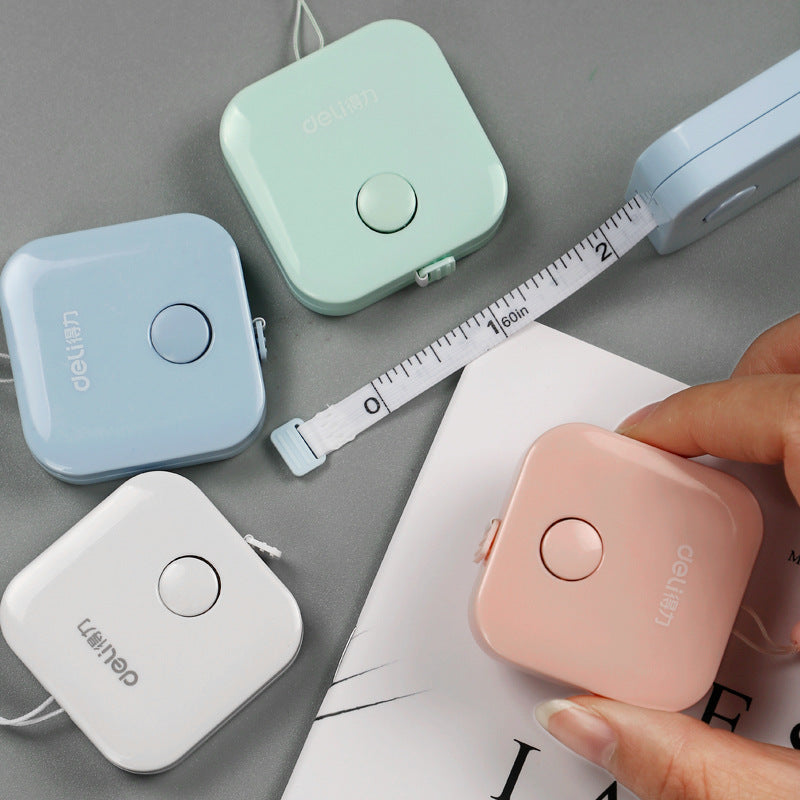 Portable Mini Pull Ruler Keychain 1.5m Easy Retractable Tape Measure Tool Kit - Random Color