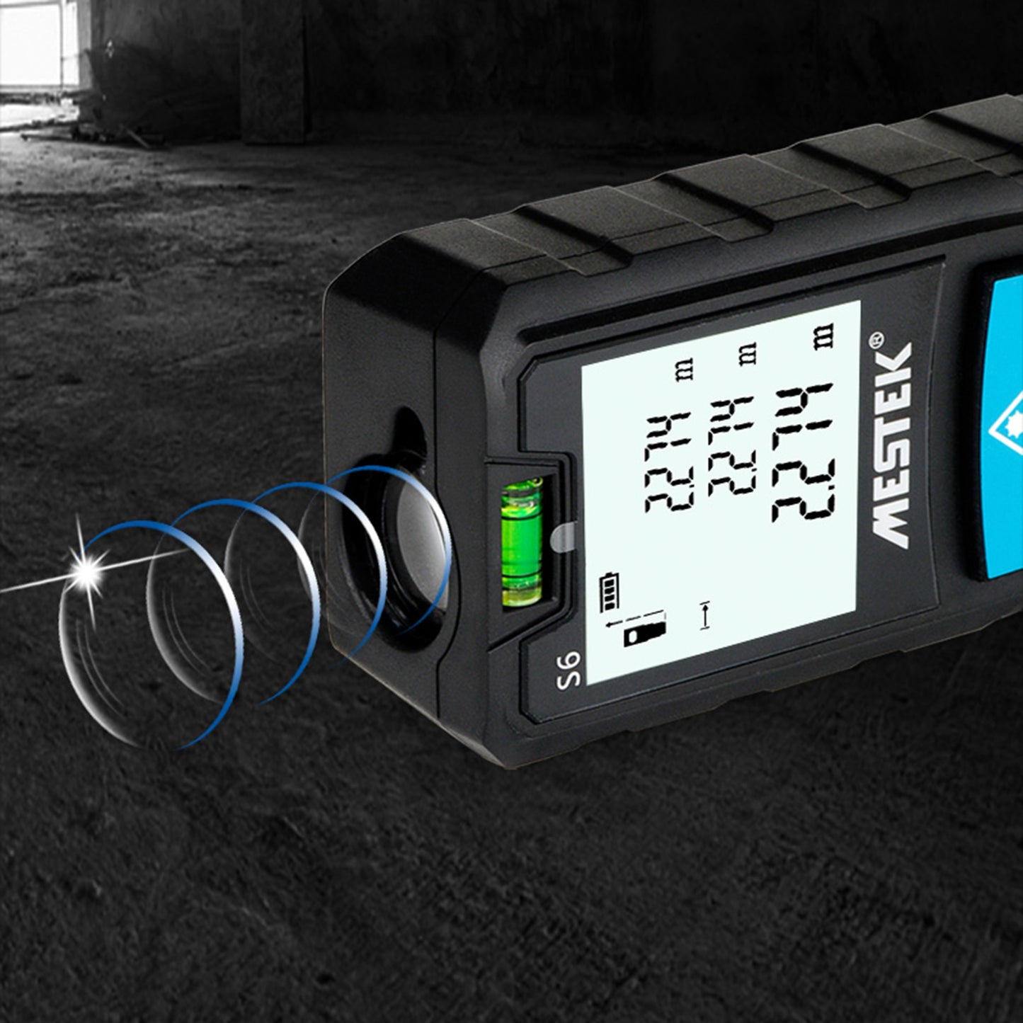 Uniqkart S6 Distance Meter Laser Measure Meter 100m/328ft Distance Portable Digital Measure Tool for Distance, Area and Volume