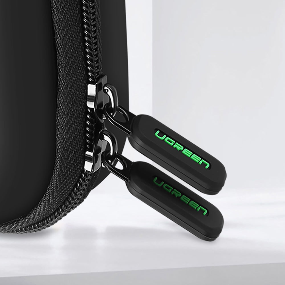Uniqkart 2.5inch External HDD SSD Shockproof Storage Bag Power Bank USB Cable Charger Headphones Organizer Zipper Case, 17x9x5cm