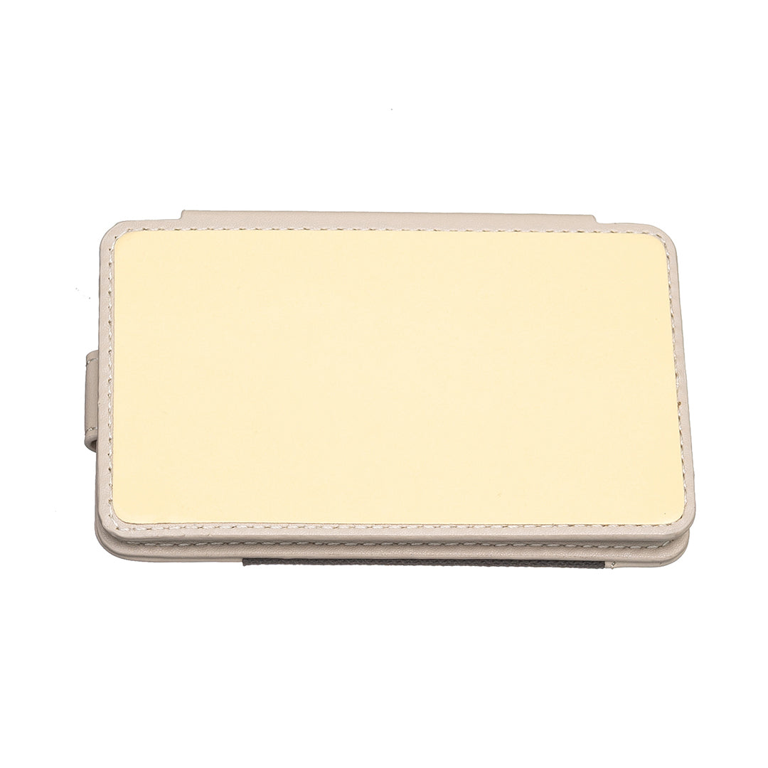 BFK03 Self-adhesive Phone Back Card Holder PU Leather Card Bag with Finger Ring Holder - Beige
