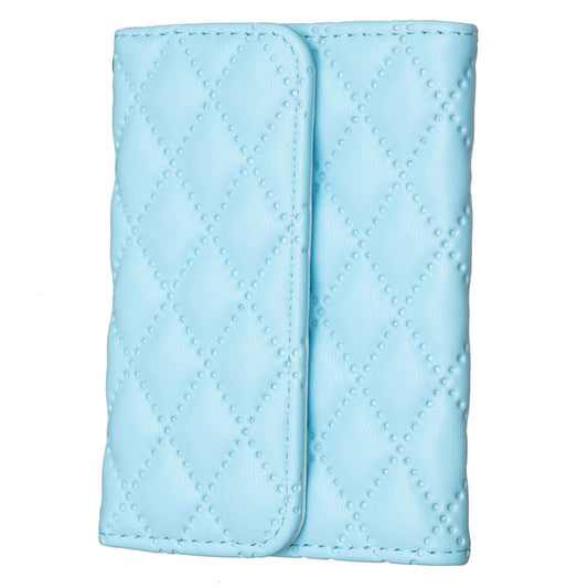 BFK10 Large Capacity Self-adhesive Phone Back Card Holder Horizontal Organ Type PU Leather Card Bag - Blue