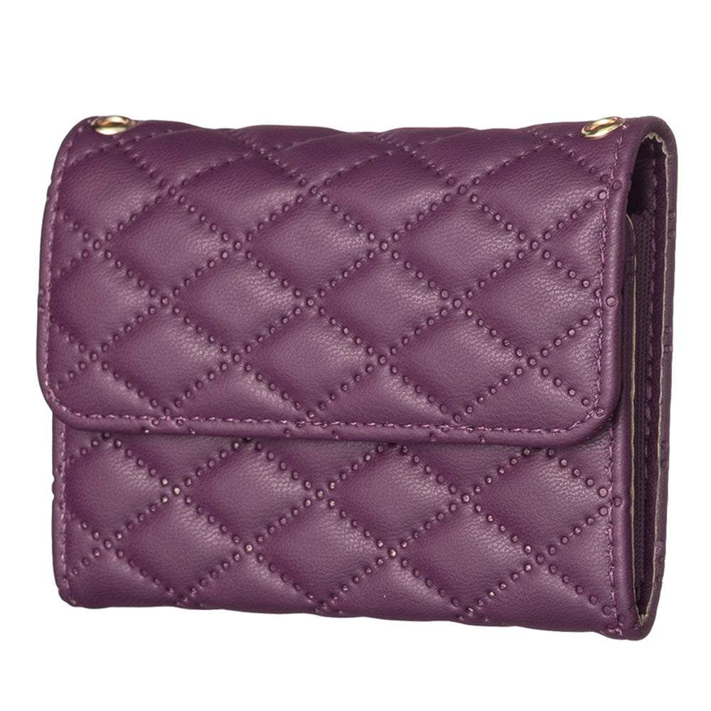 BFK10 Large Capacity Self-adhesive Phone Back Card Holder Horizontal Organ Type PU Leather Card Bag - Dark Purple