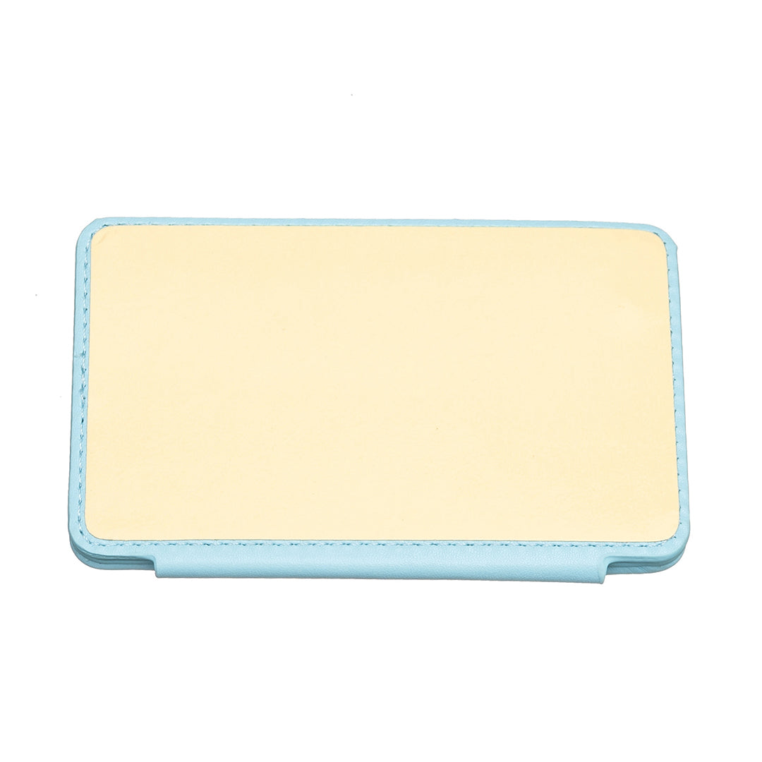BFK02 Phone Card Holder Leather ID Case Sticker 3D Wave Pattern Pocket Pouch for Phone Case - Blue