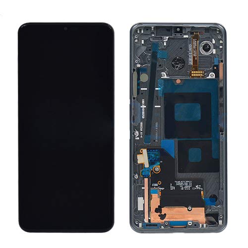 For LG G7 ThinQ G710 OEM LCD Screen and Digitizer Assembly + Frame Part (without Logo) - Black