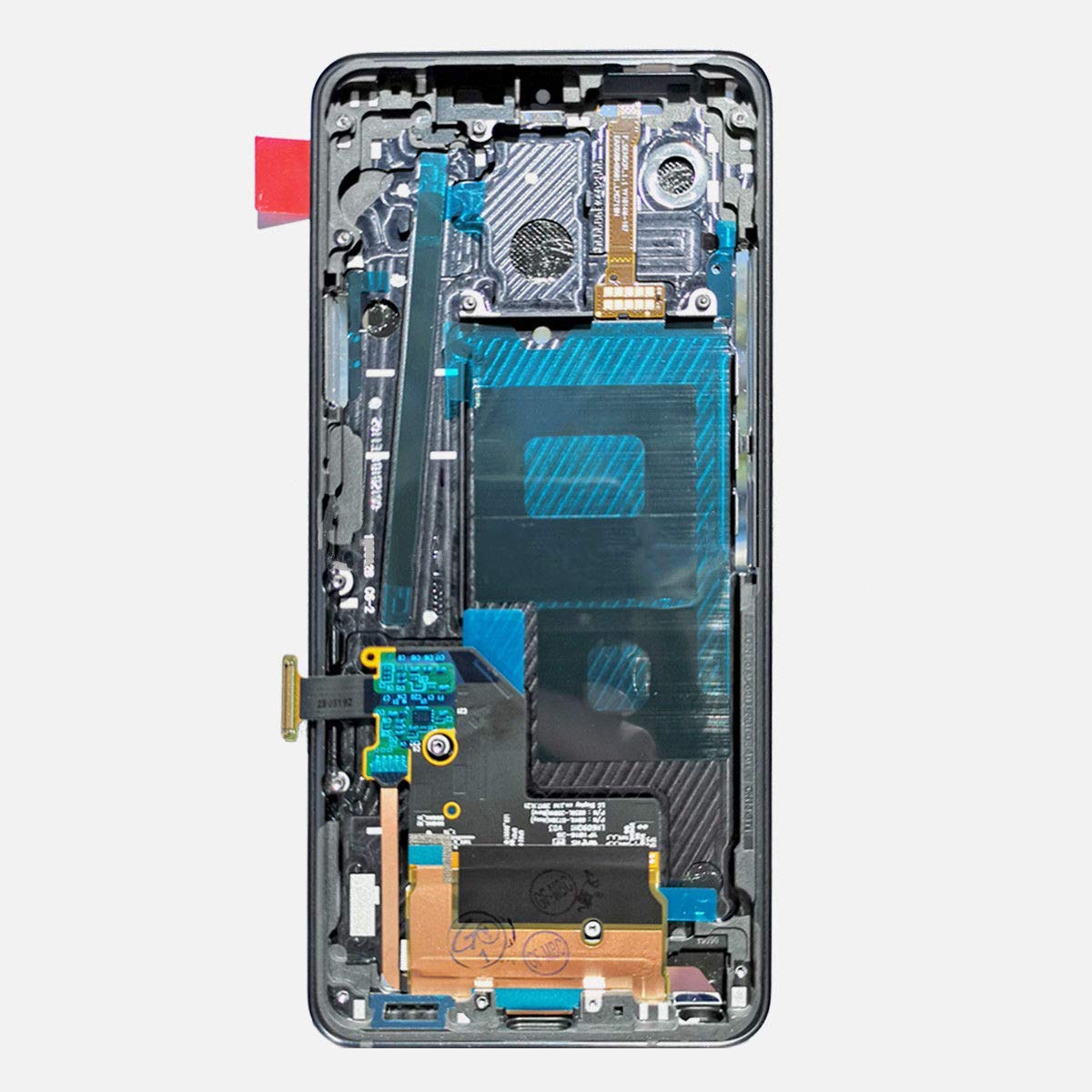 For LG G7 ThinQ G710 OEM LCD Screen and Digitizer Assembly + Frame Part (without Logo) - Grey