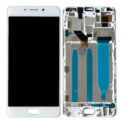 OEM LCD Screen and Digitizer + Assembly Frame Part Replacement for Meizu M6 Note - White