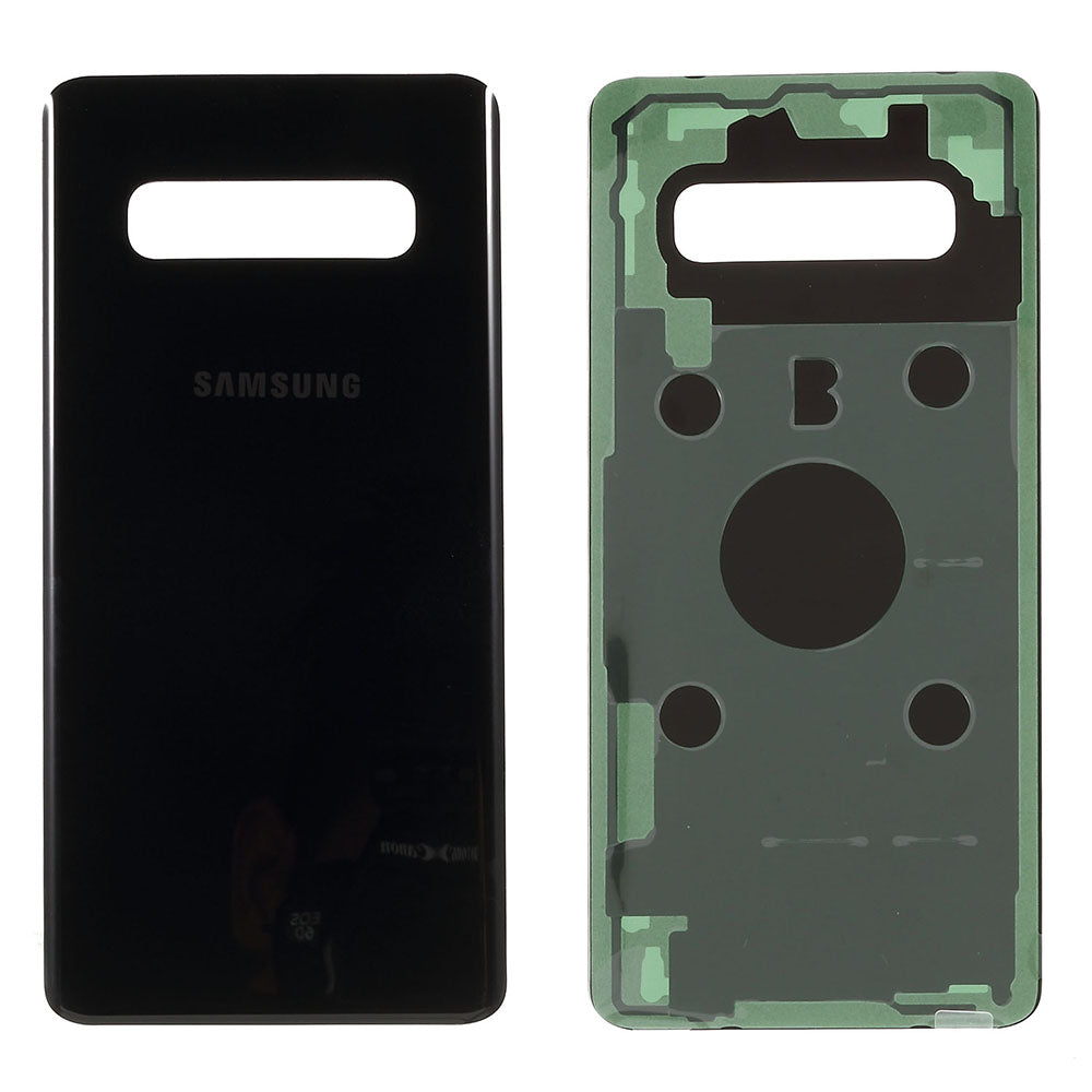 For Samsung Galaxy S10 Plus G975 Battery Housing with Adhesive Sticker Phone Back Cover - Black