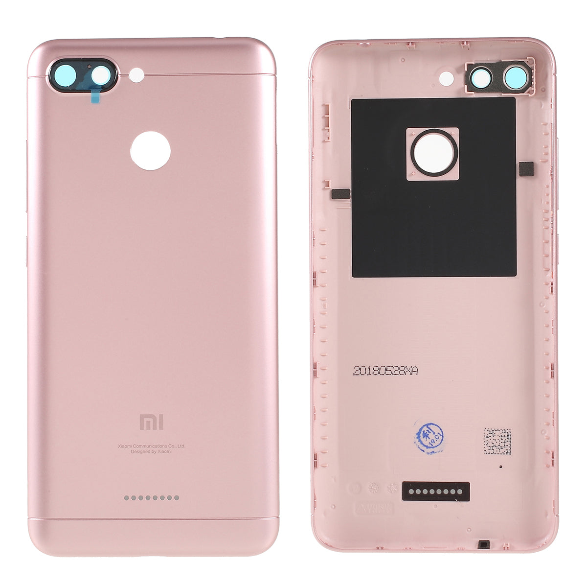 OEM Battery Housing Door Cover Part (Single Card Slot) for Xiaomi Redmi 6 - Pink