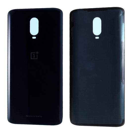 Battery Housing Door Cover Part with Adhesive Sticker for OnePlus 6T - Metal Black