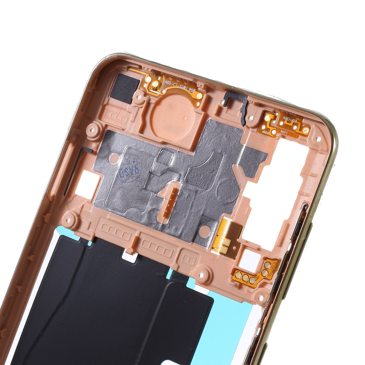 OEM Middle Plate Frame Part (Plastic) for Samsung Galaxy A60 SM-A606F - Orange